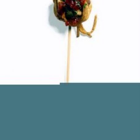 Spaghetti-and-Meatball Skewers